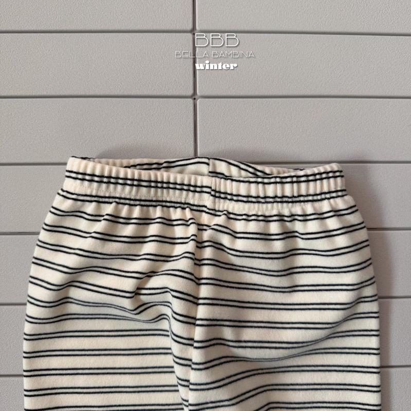 Bella Bambina - Korean Baby Fashion - #babyboutiqueclothing - Bird Stripe Pants - 6