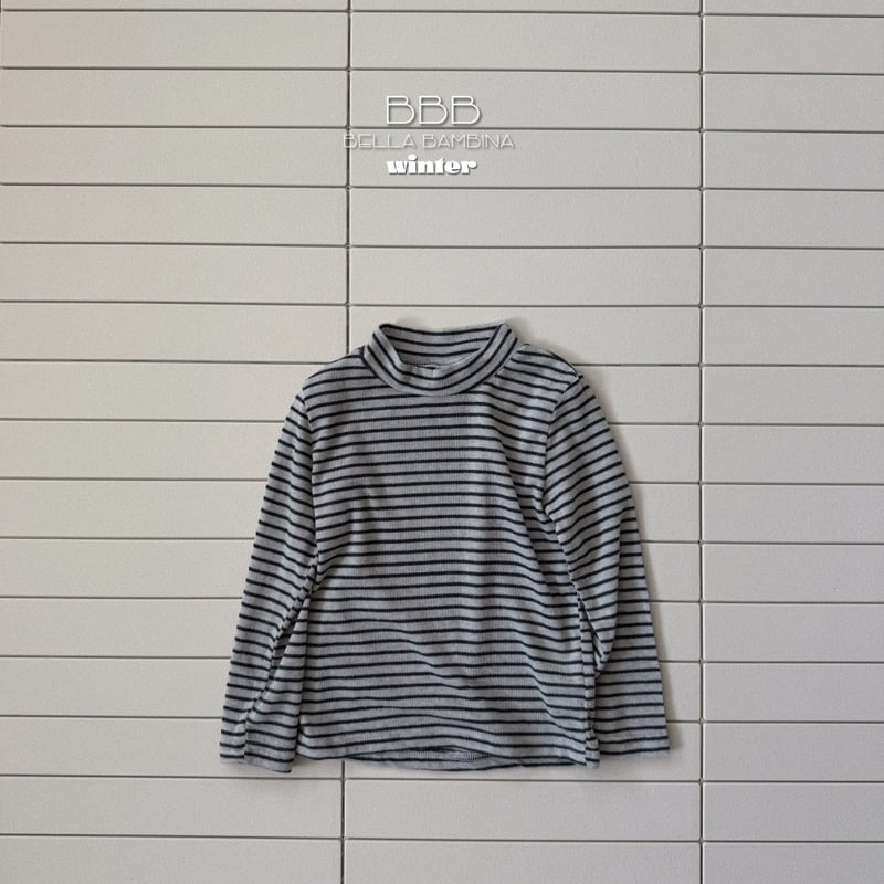 Bella Bambina - Korean Baby Fashion - #babyboutiqueclothing - Stripe Half Turtleneck Tee - 7