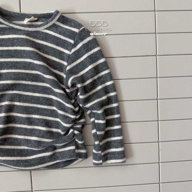 Bella Bambina - Korean Baby Fashion - #babyfashion - Bebe Stripe Jolly Tee - 4
