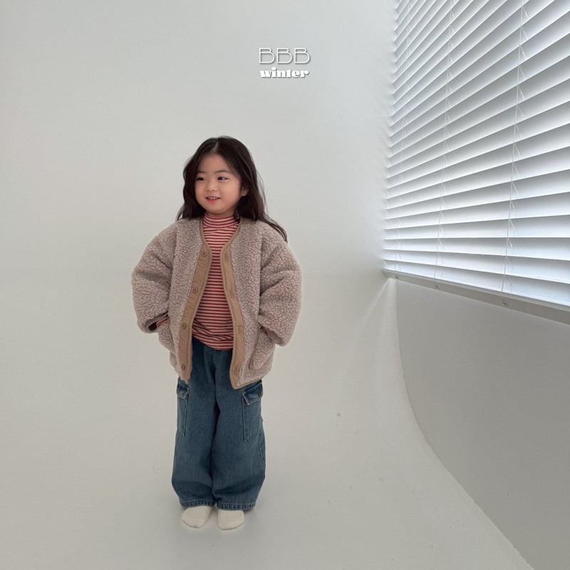 Bella Bambina - Korean Baby Fashion - #babyfever - Tan Cargo Denim Pants - 9