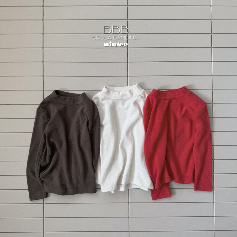 Bella Bambina - Korean Baby Fashion - #babylifestyle - Bebe Plain Half Turtleneck Tee