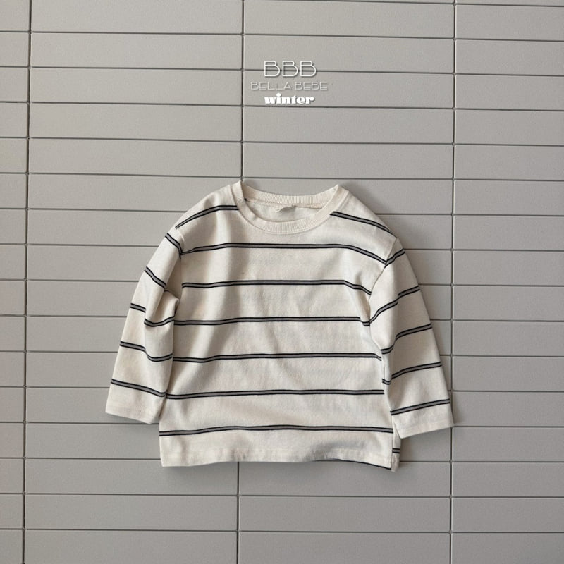 Bella Bambina - Korean Baby Fashion - #babyoninstagram - Bebe Double Line Boxy Tee - 4