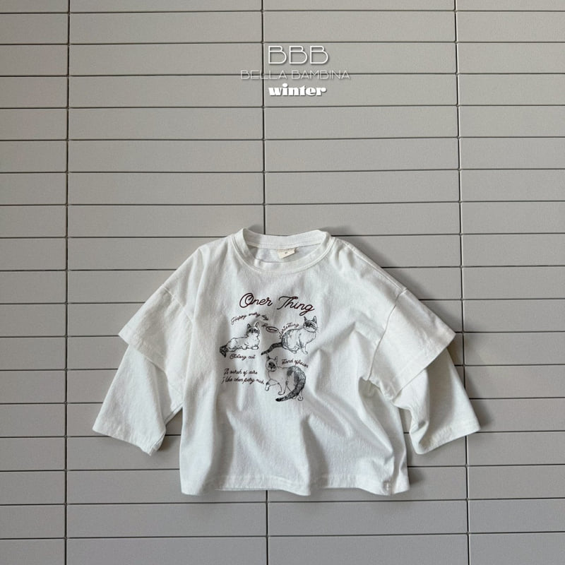 Bella Bambina - Korean Baby Fashion - #babyoninstagram - Cat Layered Tee - 4