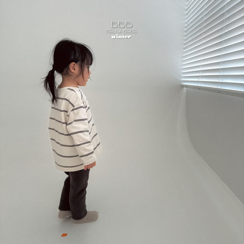Bella Bambina - Korean Baby Fashion - #babyoutfit - Bebe Double Line Boxy Tee - 6