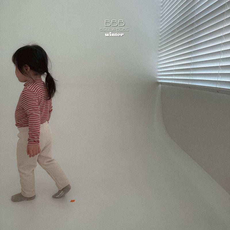 Bella Bambina - Korean Baby Fashion - #babywear - Bebe Stripe Half Turtleneck Tee - 12
