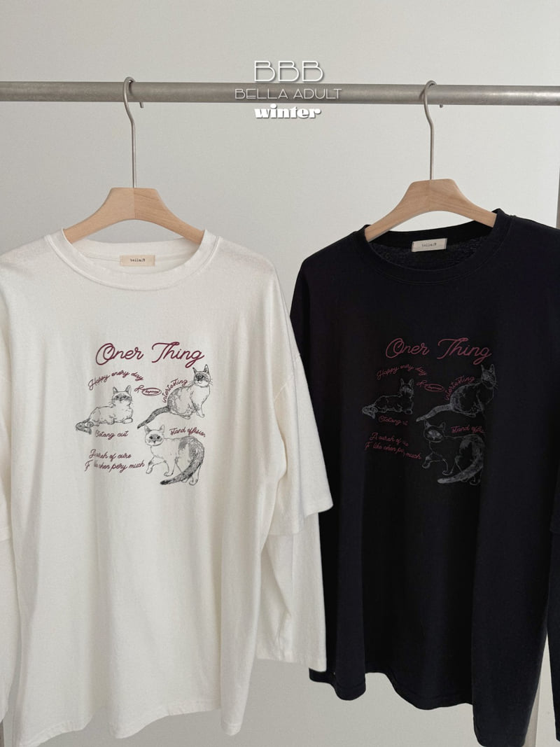Bella Bambina - Korean Women Fashion - #momslook - Adult Cat Layered Tee - 8