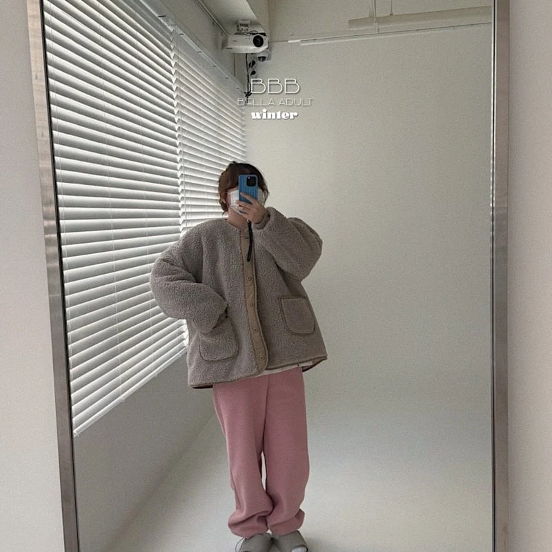 Bella Bambina - Korean Women Fashion - #momslook - Adult Plain Fleece Jacket - 11