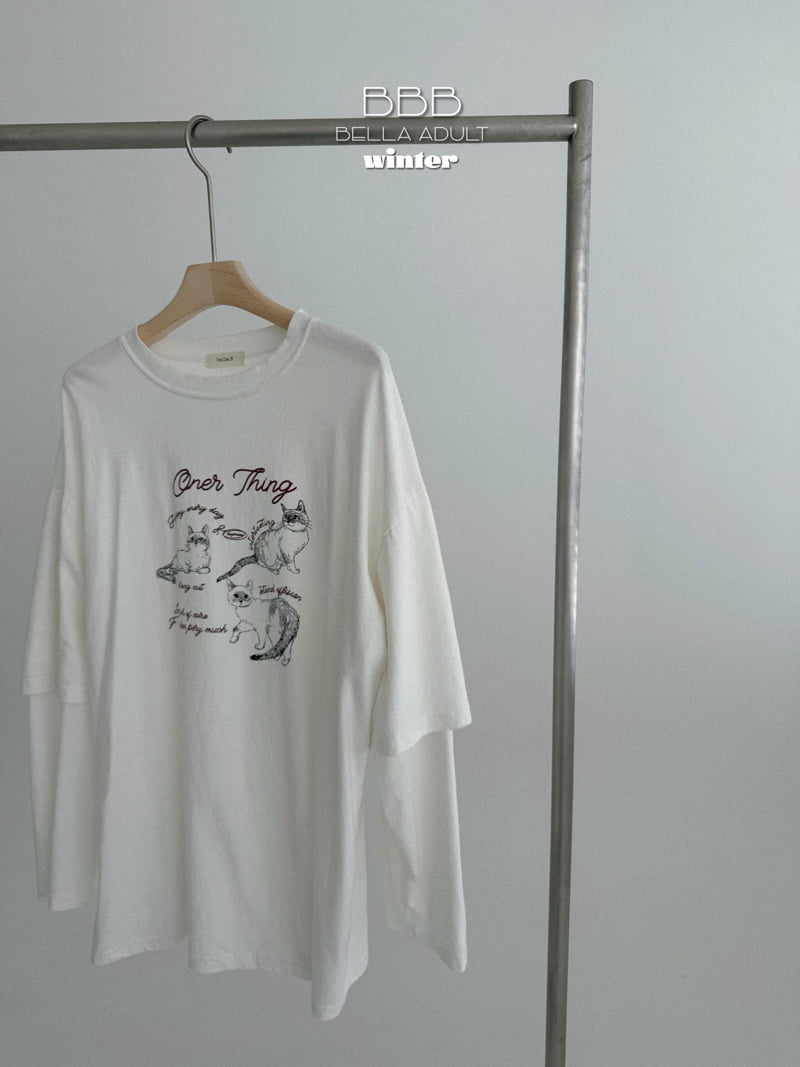 Bella Bambina - Korean Women Fashion - #womensfashion - Adult Cat Layered Tee - 3