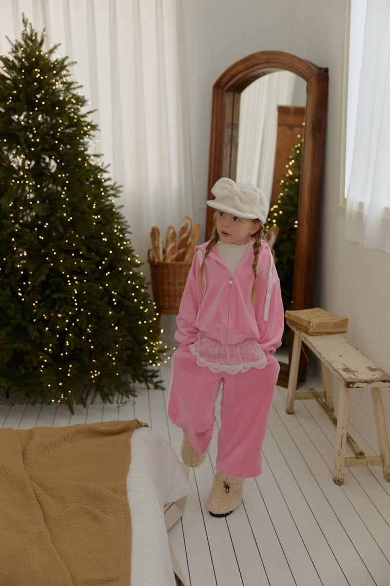 Berry Berry - Korean Children Fashion - #childrensboutique - Berry Velour Pants - 7