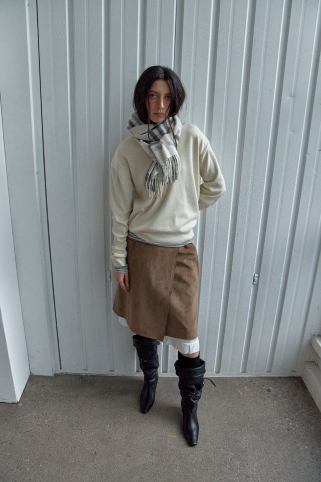 Better - Korean Women Fashion - #momslook - Fork Wrap Skirt - 3