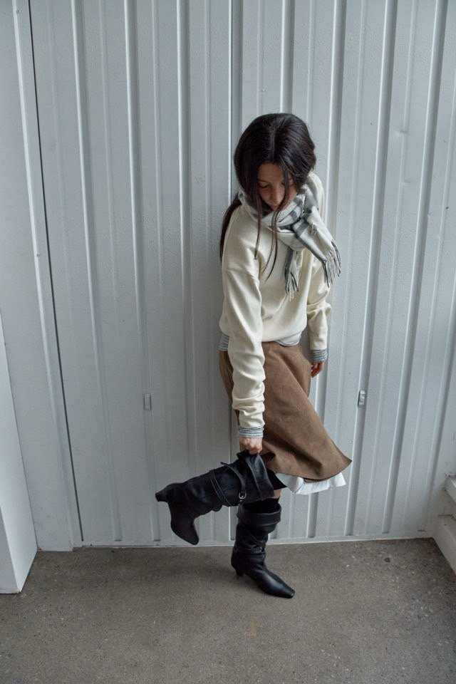 Better - Korean Women Fashion - #momslook - Fork Wrap Skirt - 5