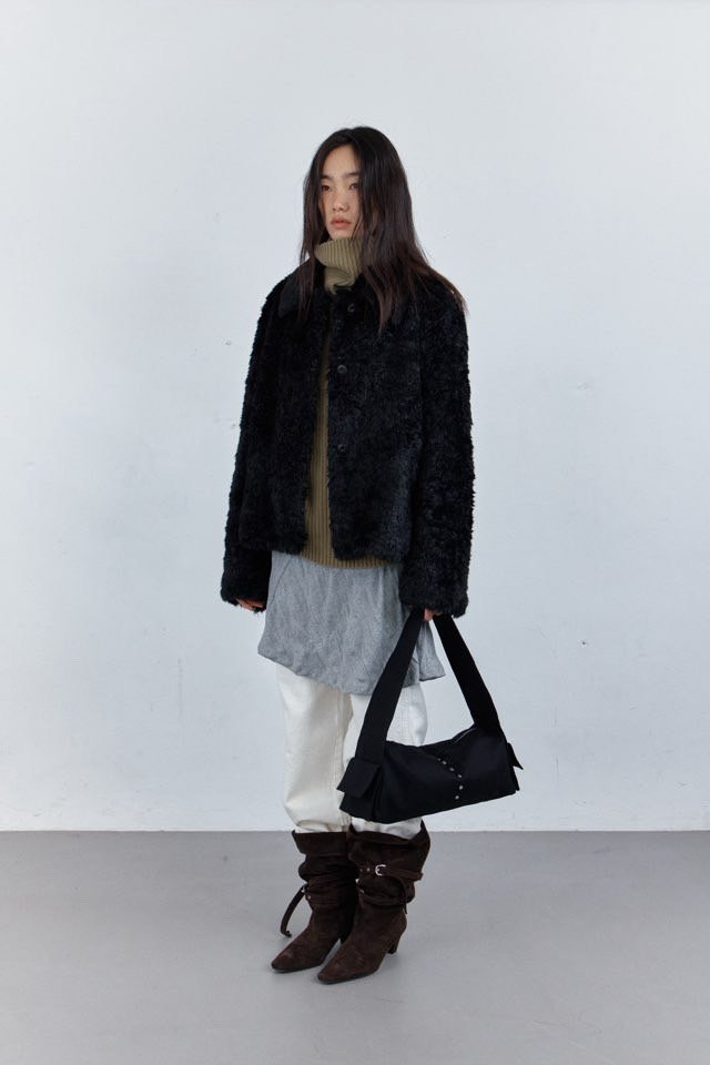 Better - Korean Women Fashion - #momslook - Shearling Collar Jacket - 3