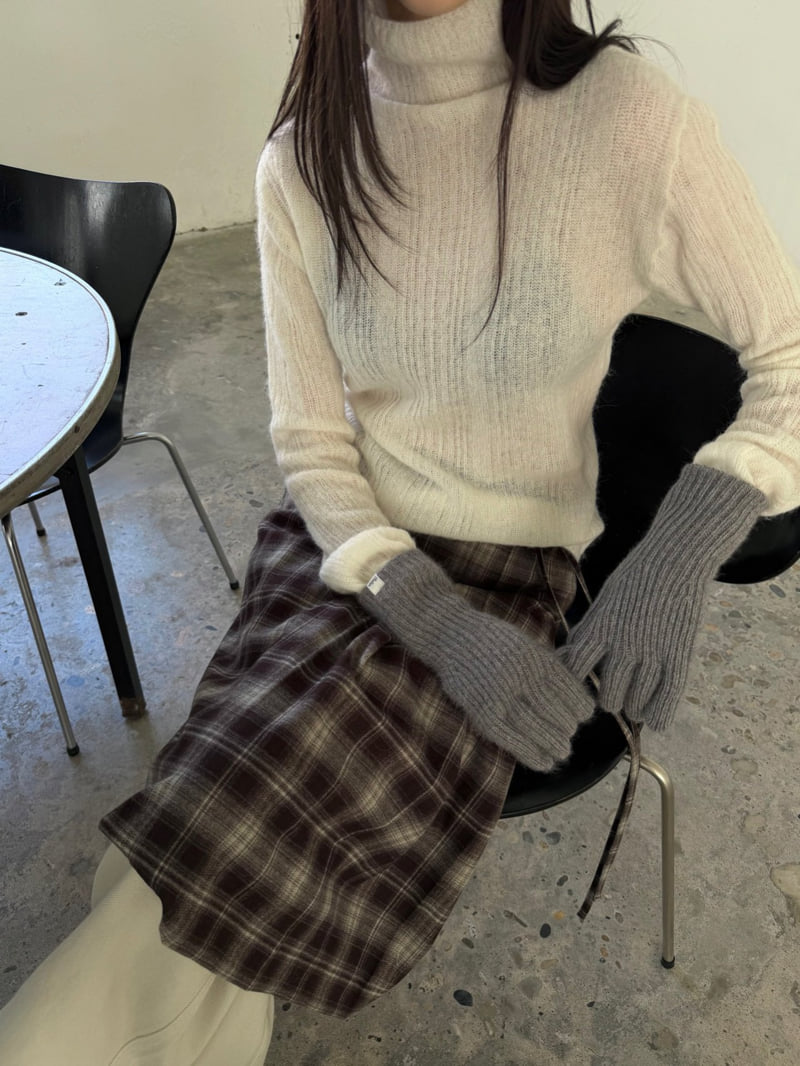 Better - Korean Women Fashion - #momslook - Stin Check Skirt - 12