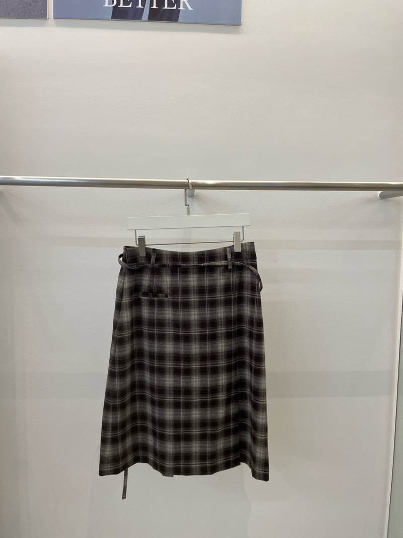 Better - Korean Women Fashion - #momslook - Stin Check Skirt - 2