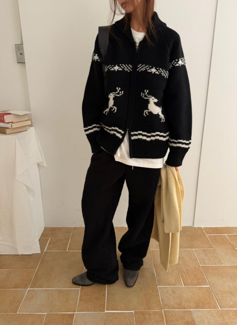 Better - Korean Women Fashion - #momslook - Jacquard Knit Zip-Up - 10