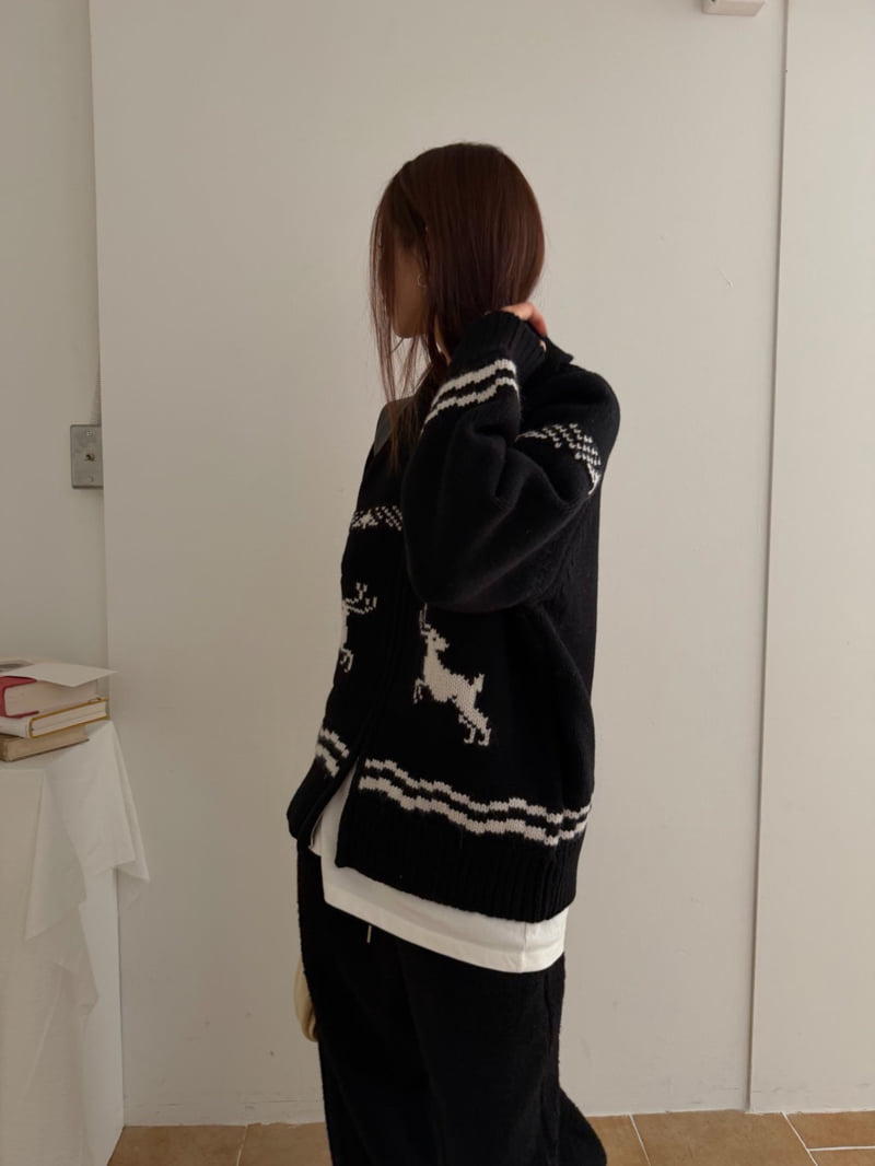 Better - Korean Women Fashion - #momslook - Jacquard Knit Zip-Up - 12