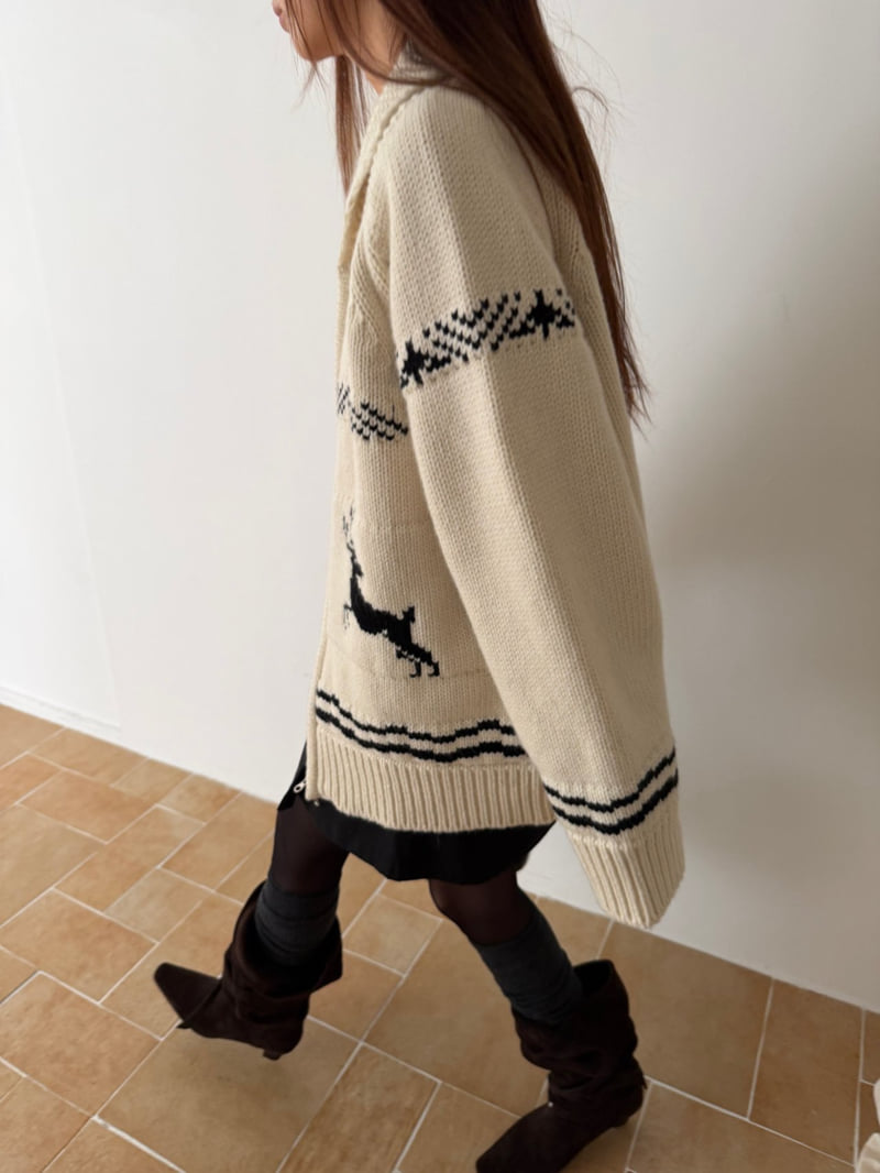 Better - Korean Women Fashion - #momslook - Jacquard Knit Zip-Up - 6