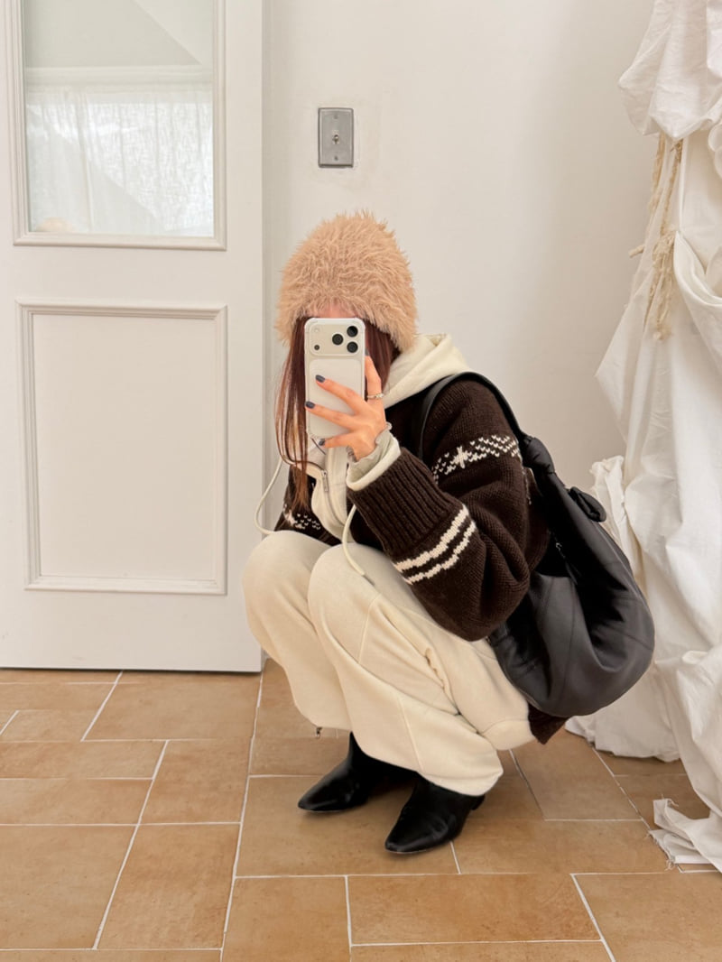 Better - Korean Women Fashion - #momslook - Jacquard Knit Zip-Up - 8