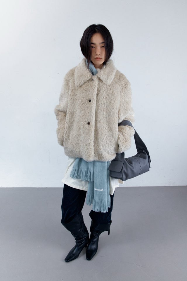 Better - Korean Women Fashion - #restrostyle - Shearling Collar Jacket - 10