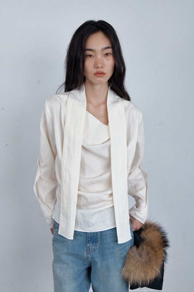 Better - Korean Women Fashion - #pursuepretty - Ranch Tie Blouse - 4