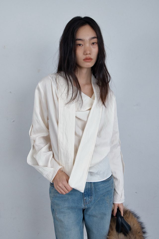 Better - Korean Women Fashion - #romanticstyle - Ranch Tie Blouse - 5