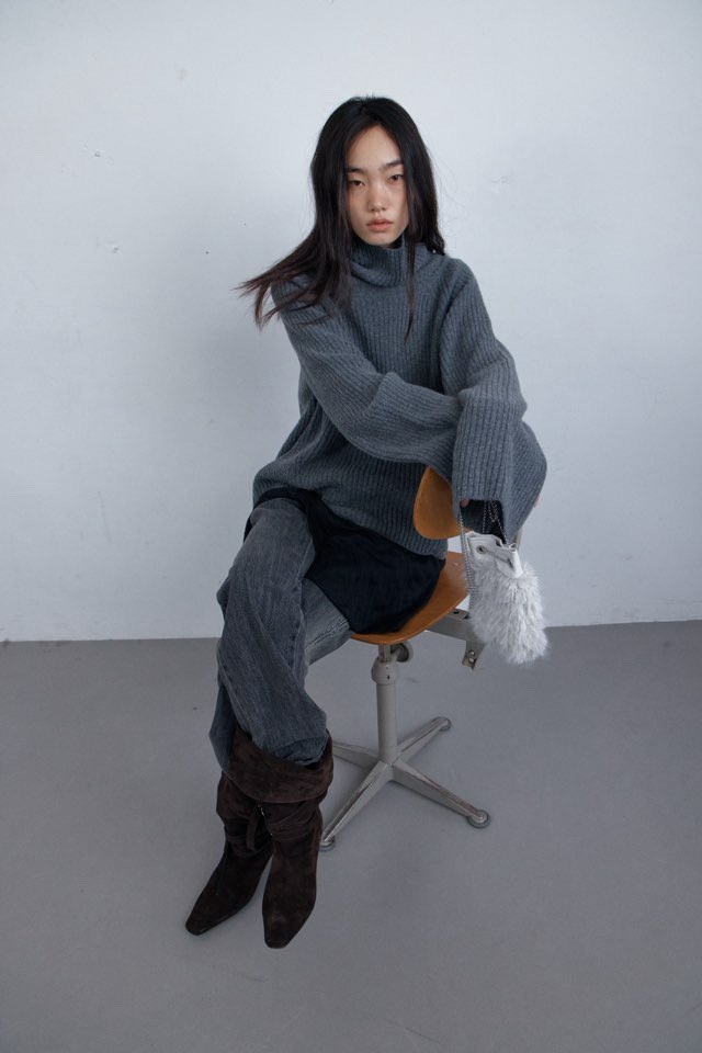 Better - Korean Women Fashion - #shopsmall - Ash Polar Knit - 5