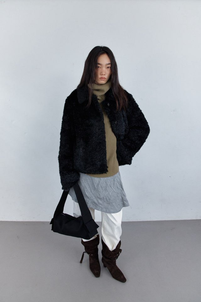 Better - Korean Women Fashion - #vintageinspired - Shearling Collar Jacket - 7