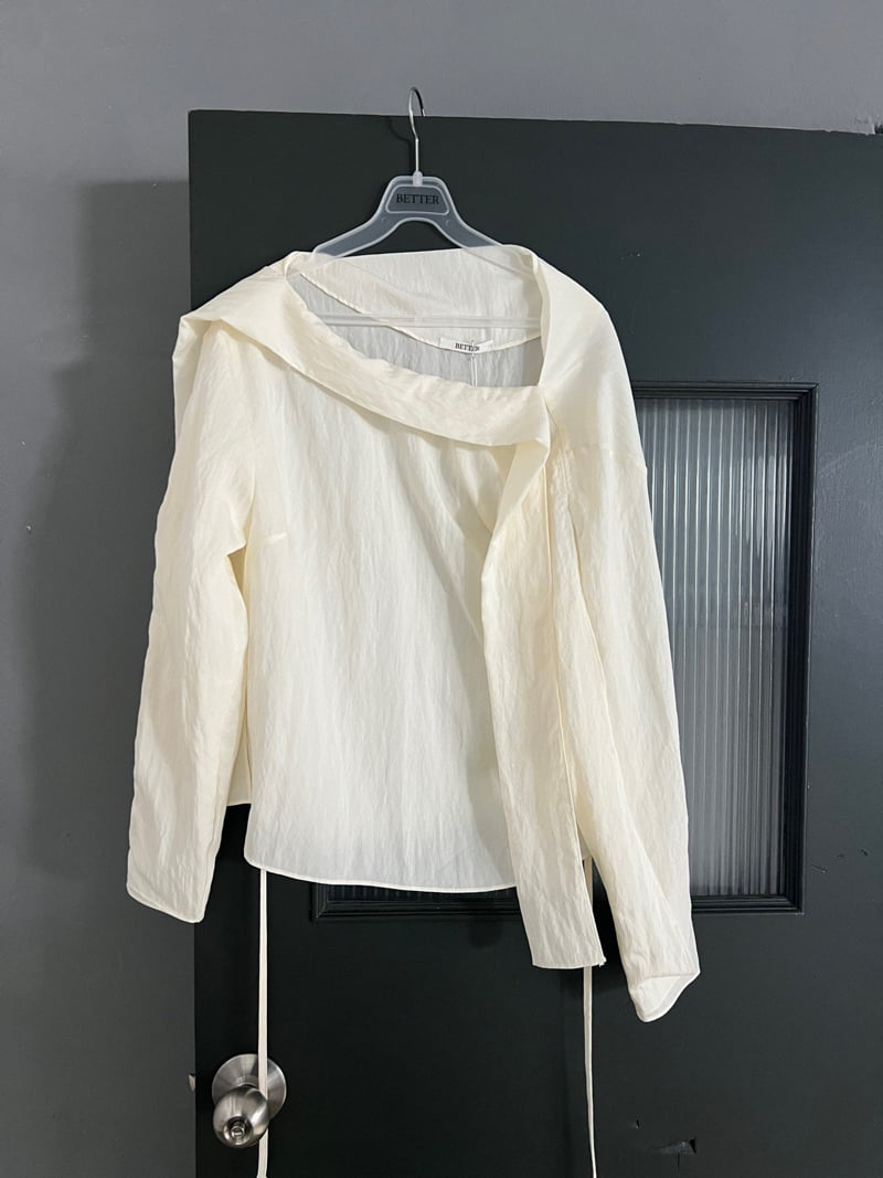 Better - Korean Women Fashion - #vintageinspired - Ranch Tie Blouse