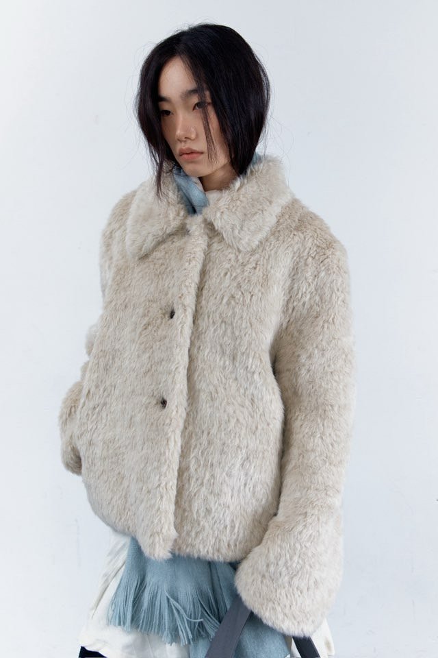 Better - Korean Women Fashion - #vintagekidsstyle - Shearling Collar Jacket - 8
