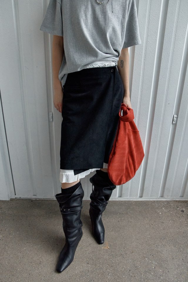 Better - Korean Women Fashion - #womensfashion - Fork Wrap Skirt - 12