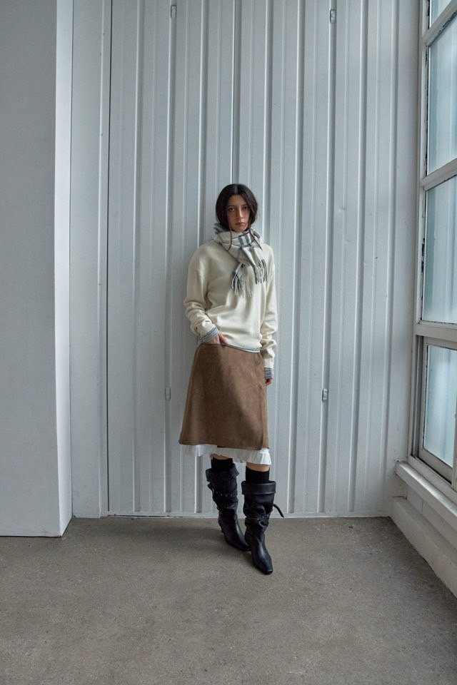 Better - Korean Women Fashion - #momslook - Fork Wrap Skirt - 4