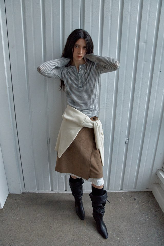 Better - Korean Women Fashion - #womensfashion - Fork Wrap Skirt - 8
