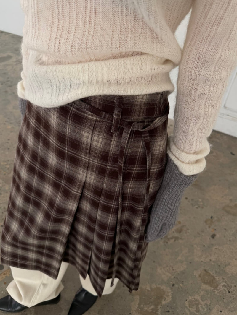 Better - Korean Women Fashion - #womensfashion - Stin Check Skirt - 11