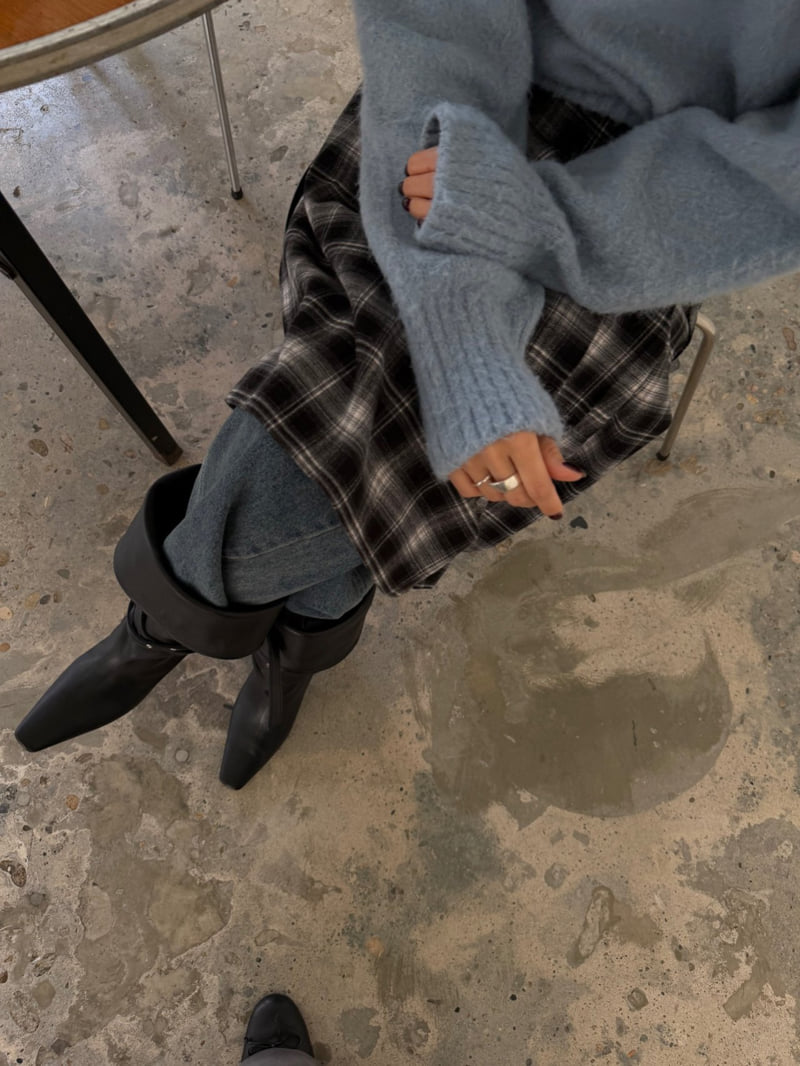 Better - Korean Women Fashion - #womensfashion - Stin Check Skirt - 5