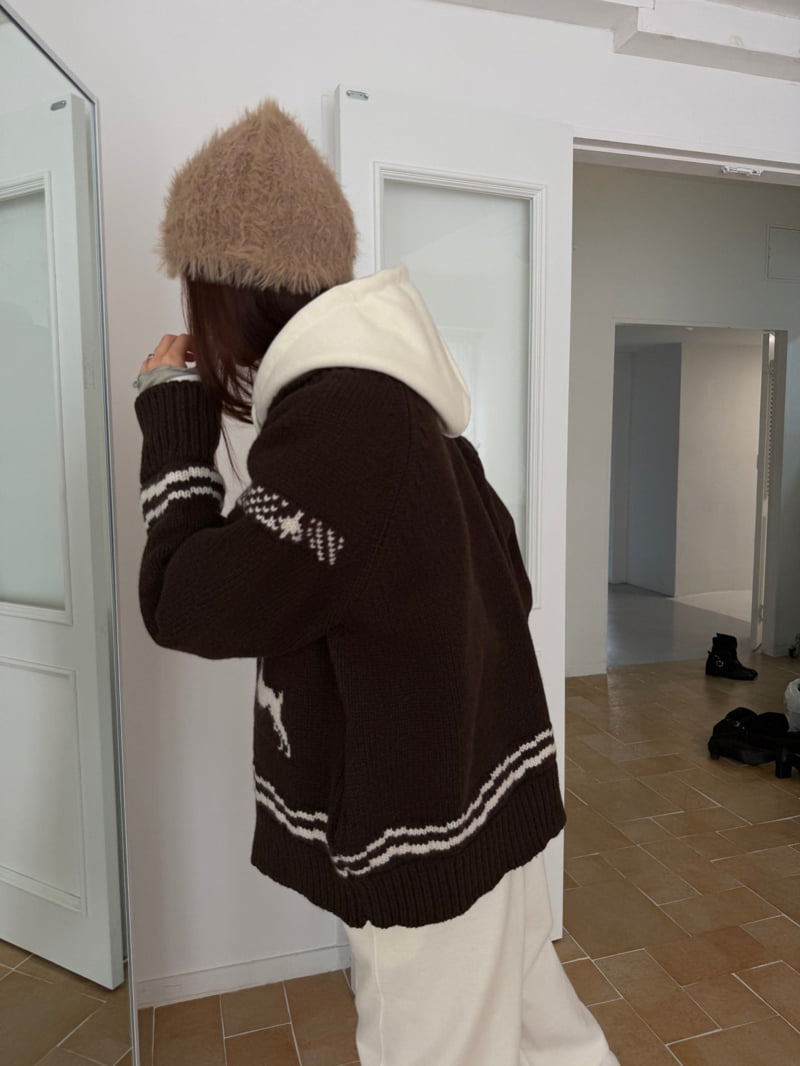 Better - Korean Women Fashion - #womensfashion - Jacquard Knit Zip-Up - 7