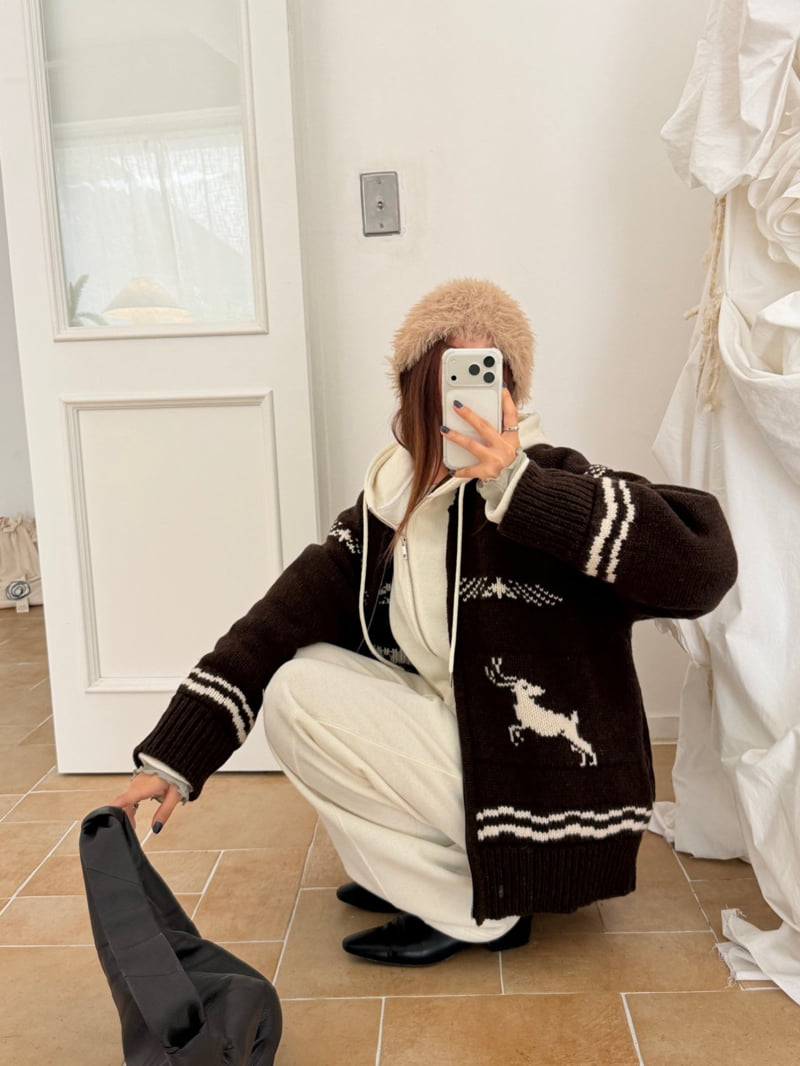 Better - Korean Women Fashion - #womensfashion - Jacquard Knit Zip-Up - 9
