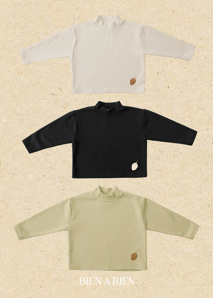 Bien A Bien - Korean Children Fashion - #designkidswear - Varens Mock Neck Tee