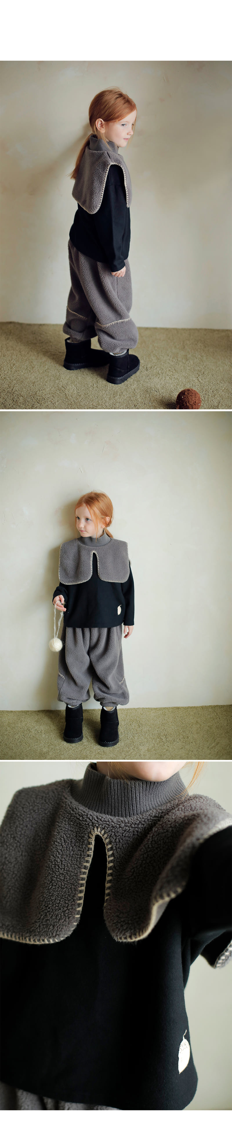 Bien A Bien - Korean Children Fashion - #fashionkids - Varens Mock Neck Tee - 4