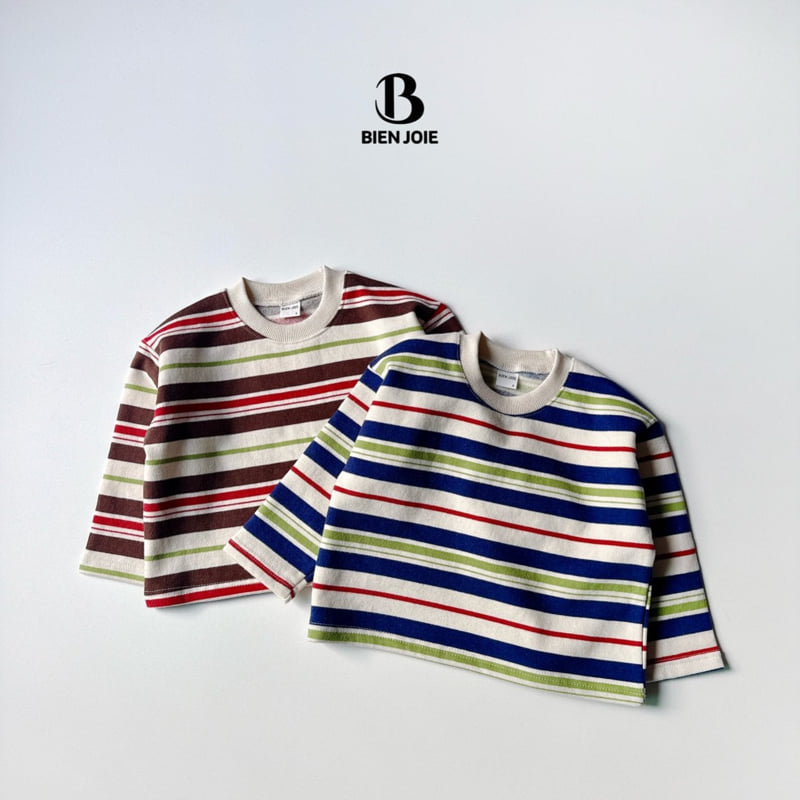 Bien Joie - Korean Children Fashion - #minifashionista - Burning Stripe Tee - 2