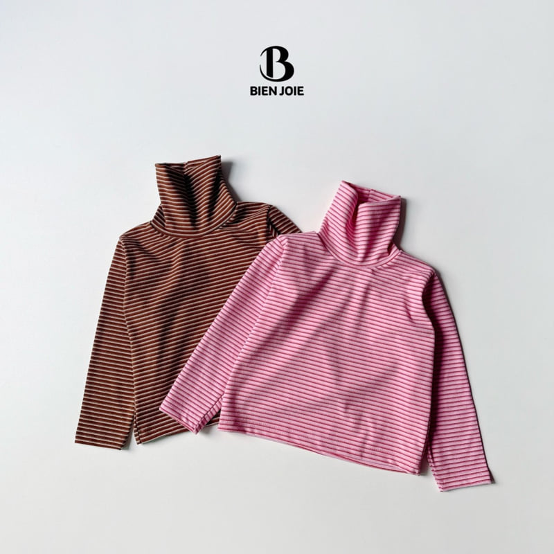 Bien Joie - Korean Children Fashion - #prettylittlegirls - Herb Stripe Turtleneck
