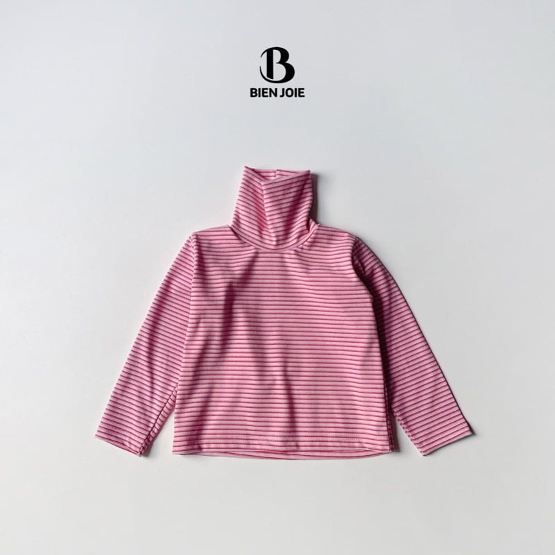 Bien Joie - Korean Children Fashion - #toddlerclothing - Herb Stripe Turtleneck - 4