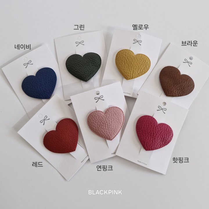 Black Pink - Korean Children Fashion - #Kfashion4kids - Glossy Heart Snap Pin - 2