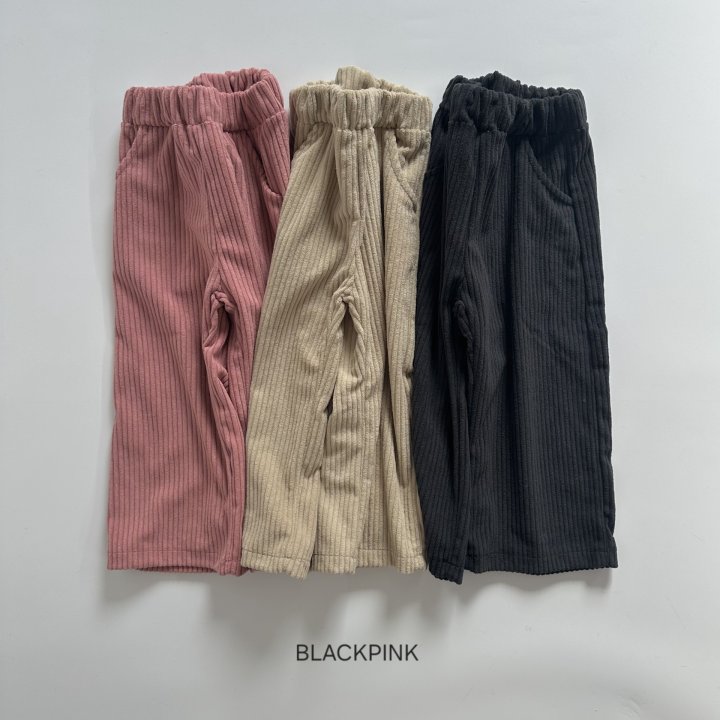 Black Pink - Korean Children Fashion - #kidzfashiontrend - Mandy Corduroy Pants - 4