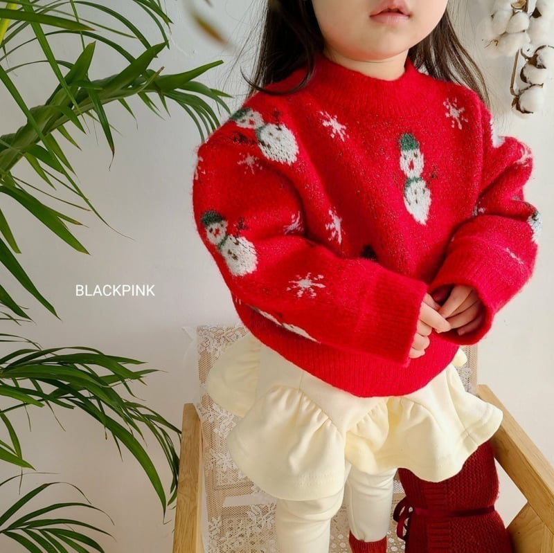 Black Pink - Korean Children Fashion - #Kfashion4kids - Winter Snowman Knit - 10