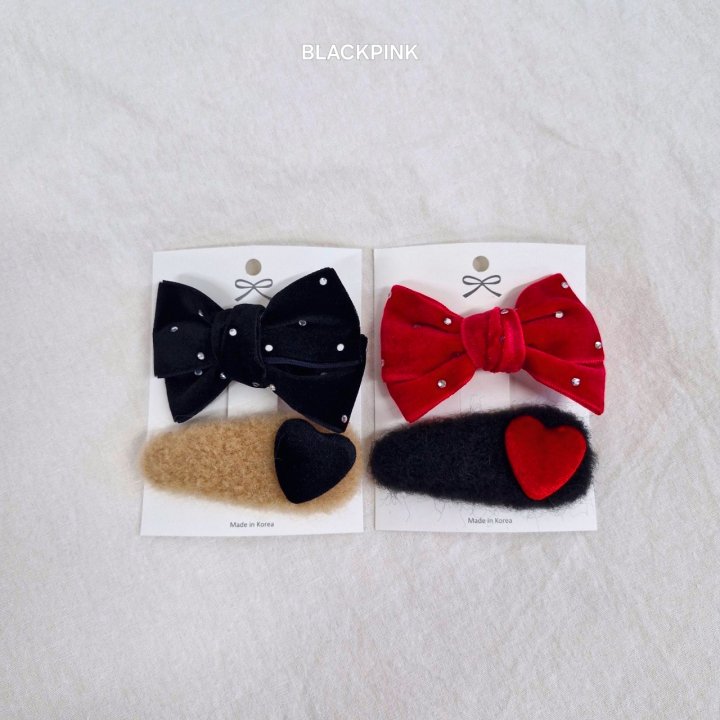 Black Pink - Korean Children Fashion - #childofig - Cubic Velvet Set - 3