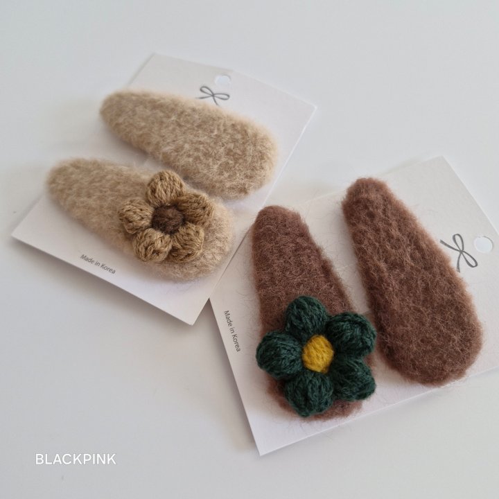 Black Pink - Korean Children Fashion - #childofig - Flora Wool Set (set of 2) - 5
