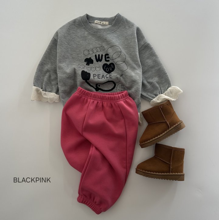 Black Pink - Korean Children Fashion - #childofig - PEACE Lace Sweatshirt - 8