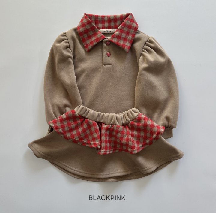 Black Pink - Korean Children Fashion - #childofig - Lauren Check Set-up - 6