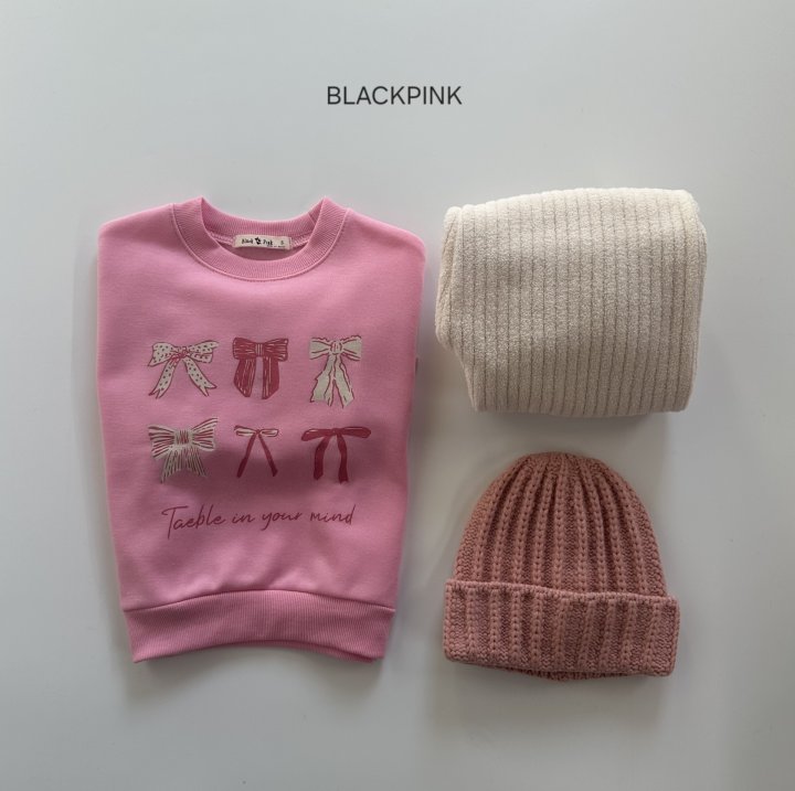 Black Pink - Korean Children Fashion - #childofig - Ribbon Fleece Sweatshirt - 4