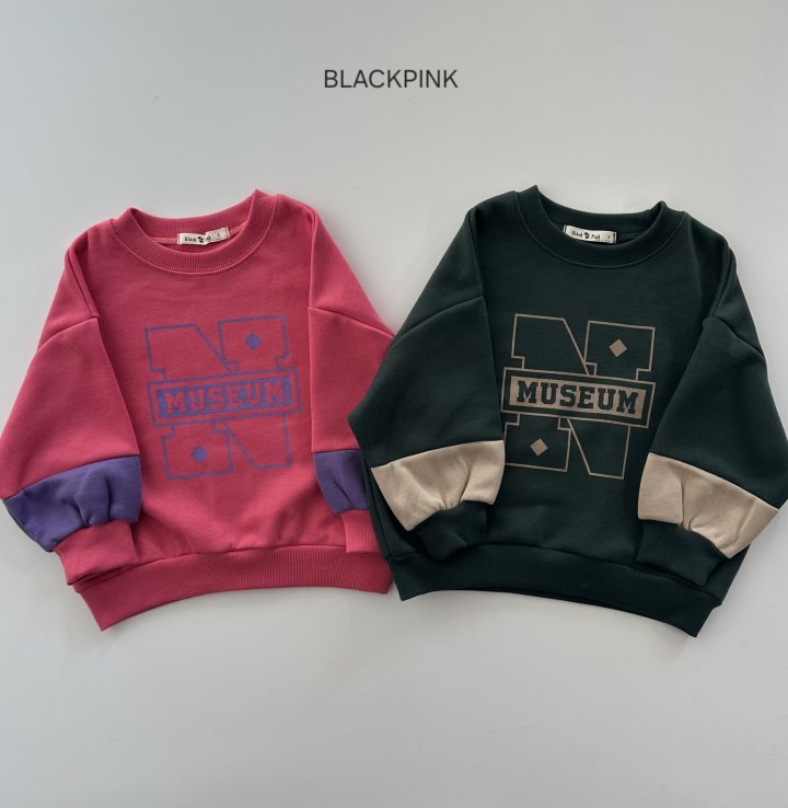 Black Pink - Korean Children Fashion - #childofig - N Color Fleece Sweatshirt